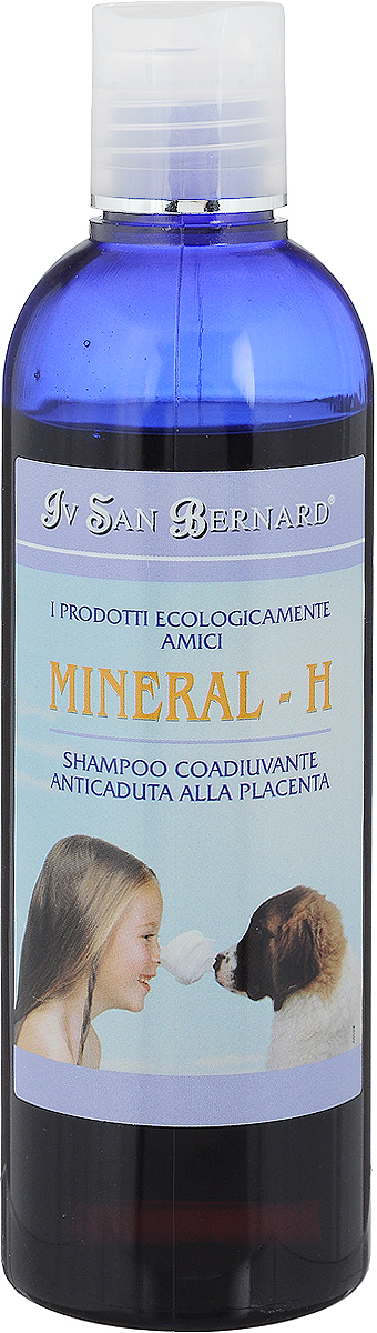 Шампунь для собак и кошек Iv San Bernard Mineral - H, с экстрактом плаценты и микроэлементами, для укрепления шерсти, 250 млС000781 Шампунь для собак и кошек Iv San Bernard Mineral - H, с экстрактом плаценты и микроэлементами, для укрепления шерсти, 250 млС000781Шампунь для собак и кошек Iv San Bernard Mineral - H содержит плаценту, которая является мощным природным биоактивным стимулятором. В ее состав входят аминокислоты, высокоактивные белки, нуклеиновые кислоты, макро- и микроэлементы, витамины и другие вещества. Благодаря этим компонентам, шампунь обладает мощным противовоспалительным, заживляющим, омолаживающим действием, повышает сопротивляемость кожного покрова к неблагоприятным воздействиям внешней среды. Микроэлементы способствуют укреплению волосяных луковиц. Шампунь применяют во время сезонных линек (ускоряет процесс), при хроническом выпадении волос, плохом их росте, перхоти, а также во время лактации. Шампунь рекомендован для всех пород собак и кошек. Товар сертифицирован.