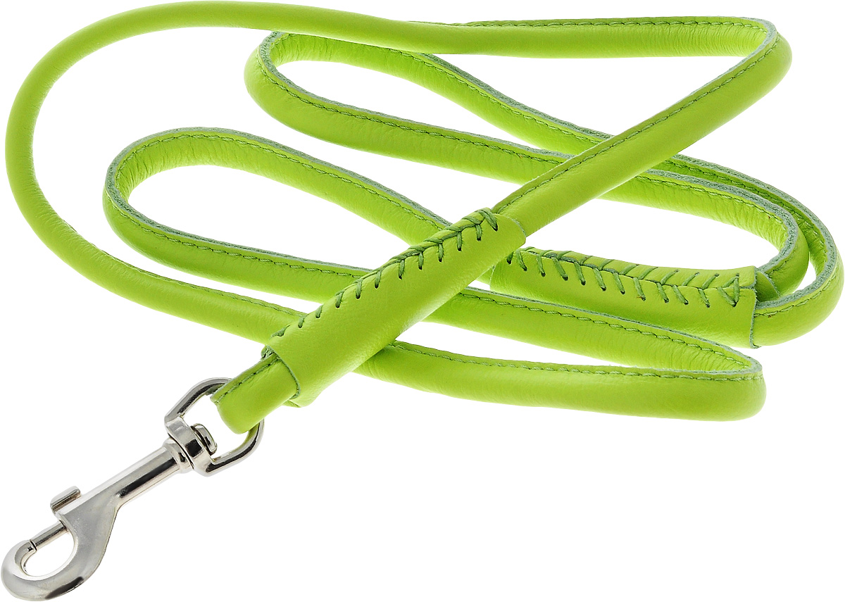 Поводок для собак CoLLaR Glamour, цвет: салатовый, диаметр 8 мм, длина 1,22 м33775_салатовый Поводок для собак CoLLaR Glamour, цвет: салатовый, диаметр 8 мм, длина 1,22 м33775_салатовыйПоводок для собак CoLLaR Glamour изготовлен из натуральной кожи и снабжен металлическим карабином. Поводок отличается не только исключительной надежностью и удобством, но и ярким дизайном. Он идеально подойдет для активных собак, для прогулок на природе и охоты. Поводок - необходимый аксессуар для собаки. Ведь в опасных ситуациях именно он способен спасти жизнь вашему любимому питомцу. Длина поводка: 1,22 м. Диаметр поводка: 8 мм.