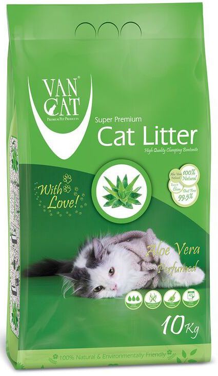 Наполнитель для кошачьих туалетов Van Cat, комкующийся, без пыли, с ароматом Алое вера, 5 кг20659 Наполнитель для кошачьих туалетов Van Cat, комкующийся, без пыли, с ароматом Алое вера, 5 кг20659100% натуральный Белый цвет – символ чистоты и свежести. Так же белый цвет – это символ здоровья. Как нам контролировать здоровье мочевыделительной системы у кошки наиболее простым способом? Только белый наполнитель для кошачьего туалета дает нам такую возможность. Отлично комкуется Гранулы 0,6-2,25 мм Эффективно устраняет неприятные запахи Не пылит, лапы остаются чистыми Способность к абсорбации 300% Безопасен для животных и окружающей среды Экономичен в использовании Сохраняет лоток сухим, прост в уборке Удобная картонная упаковка