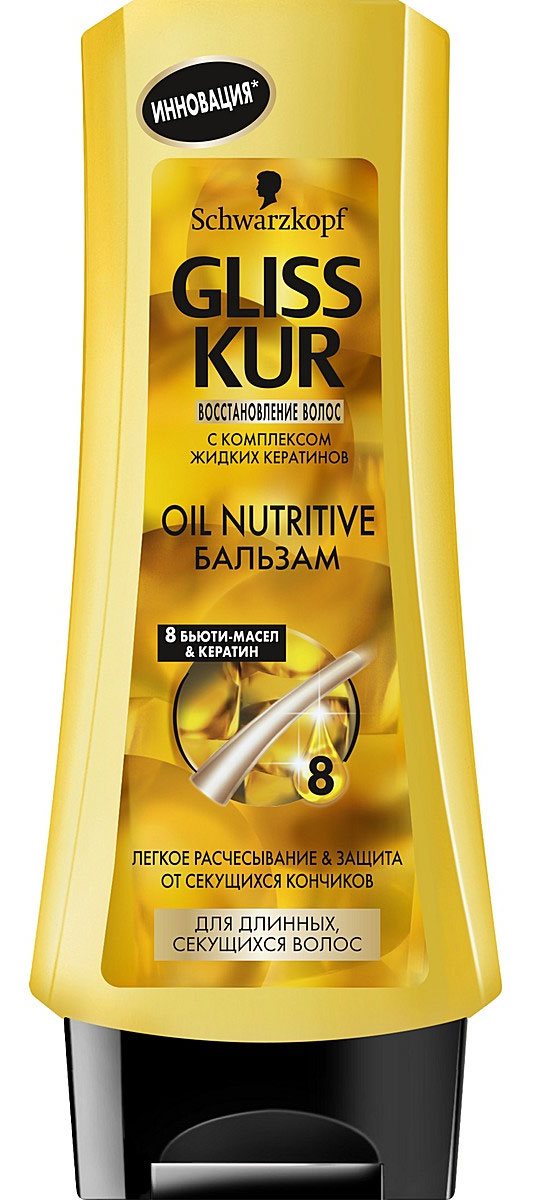 Gliss Kur Бальзам Oil Nutritive, для длинных, секущихся волос, 200 мл9261575 Gliss Kur Бальзам Oil Nutritive, для длинных, секущихся волос, 200 мл9261575Линия Gliss Kur Oil Nutritive особенно подходит для длинных, секущихся волос.Обогащенная формула, содержащая 7 питательных масел, ухаживает за кончиками волос и защищает волосы от сечения. Кроме того, инновационная формула точно восстанавливает структуру волос, заполняя поврежденные участки жидкими кератинами, идентичными натуральному кератину волос. Бальзам Gliss Kur Oil Nutritive придает длинным, секущимся волосам легкость расчесывания и сокращает сечение волос до 90%. Характеристики: Объем: 200 мл. Артикул: 1680448. Производитель: Россия. Товар сертифицирован.