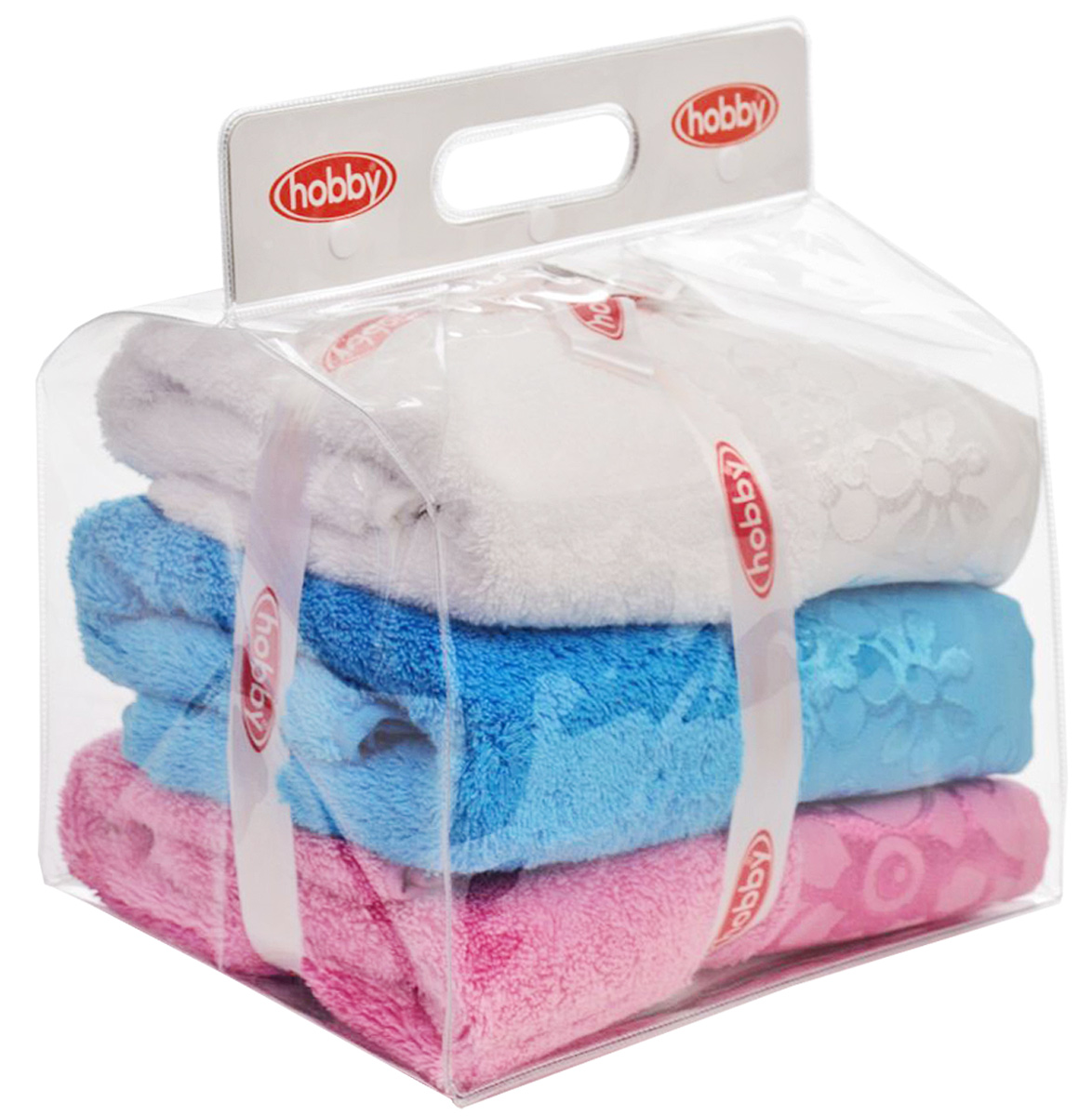 Набор полотенец Hobby Home Collection Dora, цвет: белый, розовый, бирюзовый, 50 х 90 см, 3 шт1501000442 Набор полотенец Hobby Home Collection Dora, цвет: белый, розовый, бирюзовый, 50 х 90 см, 3 шт1501000442Набор Hobby Home Collection Dora состоит из трех махровых полотенец, выполненных из натурального 100% хлопка. Изделия мягкие, отлично впитывают влагу, быстро сохнут, сохраняют яркость цвета и не теряют форму даже после многократных стирок. Полотенца Hobby Home Collection Dora очень практичны и неприхотливы в уходе. Они легко впишутся в любой интерьер благодаря своей нежной цветовой гамме.