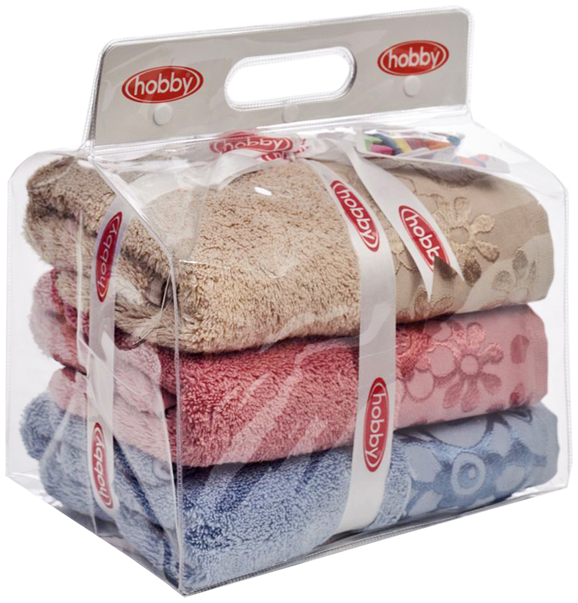 Набор полотенец Hobby Home Collection Dora, цвет: голубой, бежевый, розовый, 50 х 90 см, 3 шт1501000443 Набор полотенец Hobby Home Collection Dora, цвет: голубой, бежевый, розовый, 50 х 90 см, 3 шт1501000443Набор Hobby Home Collection Dora состоит из трех махровых полотенец, выполненных из натурального 100% хлопка. Изделия мягкие, отлично впитывают влагу, быстро сохнут, сохраняют яркость цвета и не теряют форму даже после многократных стирок. Полотенца Hobby Home Collection Dora очень практичны и неприхотливы в уходе. Они легко впишутся в любой интерьер благодаря своей нежной цветовой гамме.