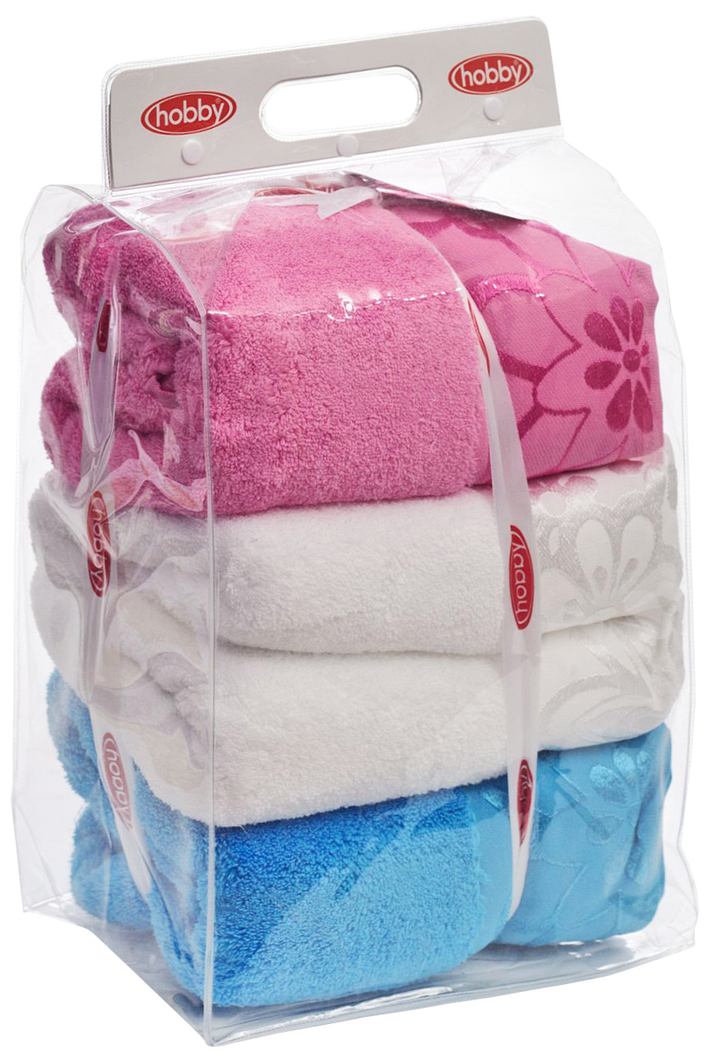 Набор полотенец Hobby Home Collection Dora, цвет: белый, розовый, бирюзовый, 70 х 140 см, 3 шт1501000454 Набор полотенец Hobby Home Collection Dora, цвет: белый, розовый, бирюзовый, 70 х 140 см, 3 шт1501000454Набор Hobby Home Collection Dora состоит из трех махровых полотенец, выполненных из натурального 100% хлопка. Изделия мягкие, отлично впитывают влагу, быстро сохнут, сохраняют яркость цвета и не теряют форму даже после многократных стирок. Полотенца Hobby Home Collection Dora очень практичны и неприхотливы в уходе. Они легко впишутся в любой интерьер благодаря своей нежной цветовой гамме.