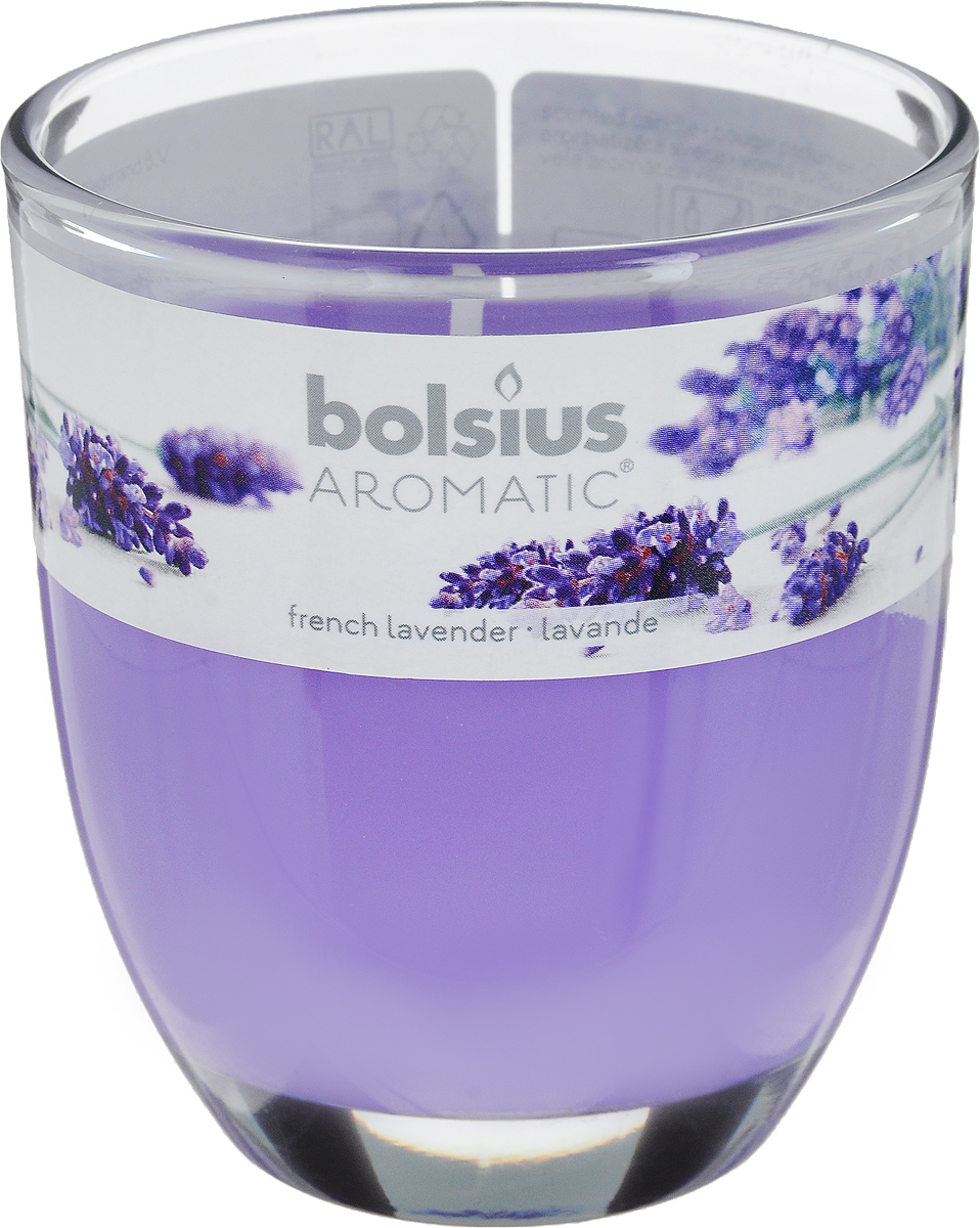 Свеча ароматическая Bolsius Лаванда, 7 х 7 х 8 см103626150377 Свеча ароматическая Bolsius Лаванда, 7 х 7 х 8 см103626150377Ароматизированная свеча Bolsius Лаванда изготовлена из воска и поставляется в подсвечнике в виде стеклянного стакана. Изделие отличается оригинальным дизайном и приятным ароматом. Такая свеча может стать отличным подарком или дополнить интерьер вашей комнаты.