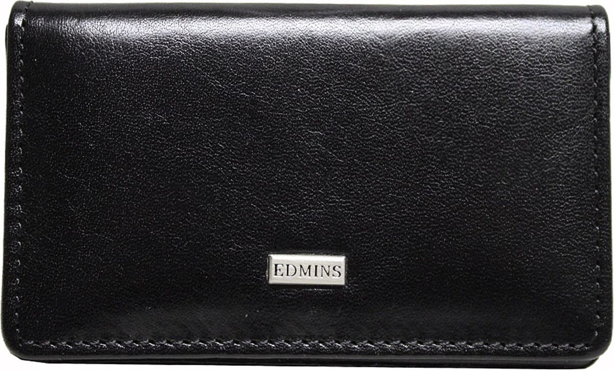 Визитница Edmins, цвет: черный. 2678 ML ED2678 ML ED black Визитница Edmins, цвет: черный. 2678 ML ED2678 ML ED blackВизитница вертикальная Edmins выполнена из натуральной кожи с естественной фактурой и декорирована металлическим элементом с символикой бренда. Изделие закрывается клапаном на магниты, поставляется в фирменной коробке. Стильная визитница станет отличным подарком для человека ценящего качественные и практичные вещи.
