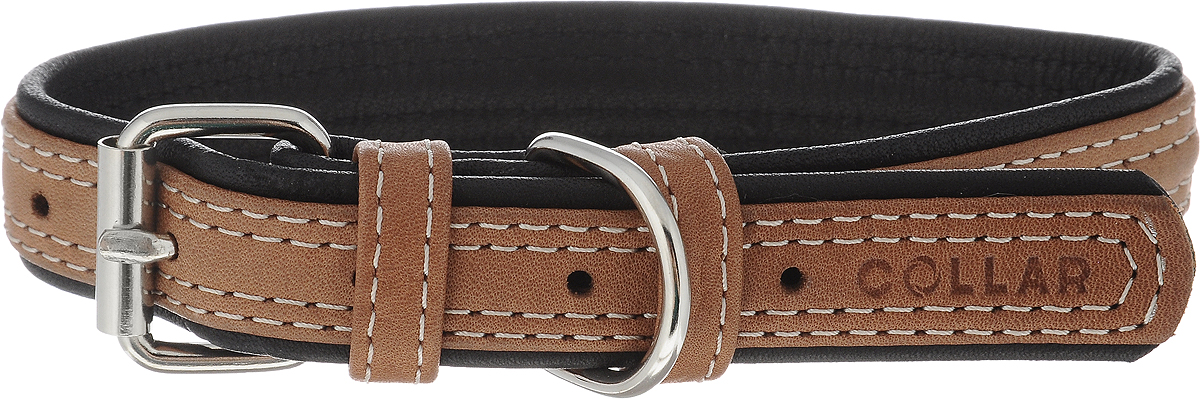 Ошейник для собак CoLLaR Soft, цвет верха: коричневый, цвет низа: черный, ширина 2 см, обхват шеи 30-39 см7191 Ошейник для собак CoLLaR Soft, цвет верха: коричневый, цвет низа: черный, ширина 2 см, обхват шеи 30-39 см7191Ошейник для собак CoLLaR Soft изготовлен из высококачественной натуральной кожи. Он устойчив к влажности и перепадам температур. Сверхпрочные нити, крепкие металлические элементы делают ошейник надежным и долговечным. Обхват ошейника регулируется при помощи пряжки. Ошейник оснащен металлическим кольцом для крепления поводка. Изделие отличается высоким качеством, удобством и универсальностью. Минимальный обхват шеи: 30 см. Максимальный обхват шеи: 39 см. Ширина ошейника: 2 см.