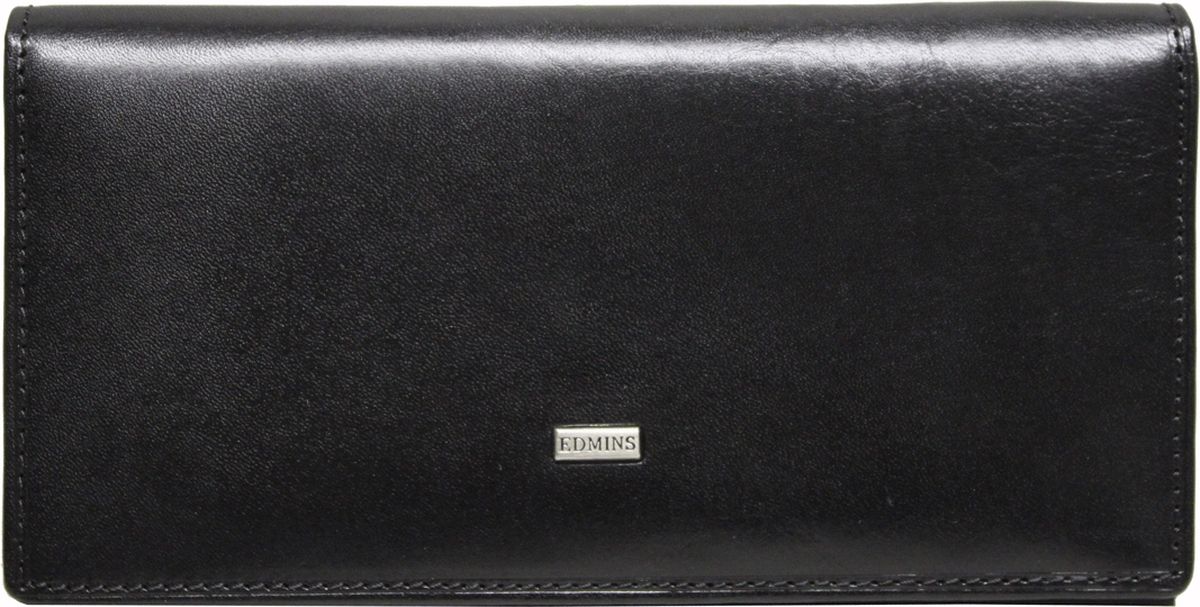 Портмоне женское Edmins, цвет: черный. 1657 ML ED1657 ML ED black Портмоне женское Edmins, цвет: черный. 1657 ML ED1657 ML ED blackПолнокупюрное портмоне Edmins выполнено из натуральной кожи с гладкой фактурой и оформлено металлическим элементом с символикой бренда. Модель закрывается клапаном на замок-кнопку. Внутренний функционал: 3 основных отделения для купюр, 2 горизонтальных прорезных кармана для чеков и мелких бумаг, 5 прорезных кармашков для визиток и пластиковых карт и накладной карман со вставкой из прозрачного ПВХ. На тыльной стороне расположен прорезной карман для мелочи на молнии. В коллекциях кожгалантереи Edmins удачно сочетаются итальянская классика и шведский прагматизм, новаторство молодых дизайнеров и работы именитых мастеров, строгая цветовая гамма и смелые эксперименты с цветом. Изделия Edmins, разработанные в Италии, отличает высокое качество кожи, прекрасная износостойкость и актуальность коллекций. Изделие упаковано в фирменную коробку.