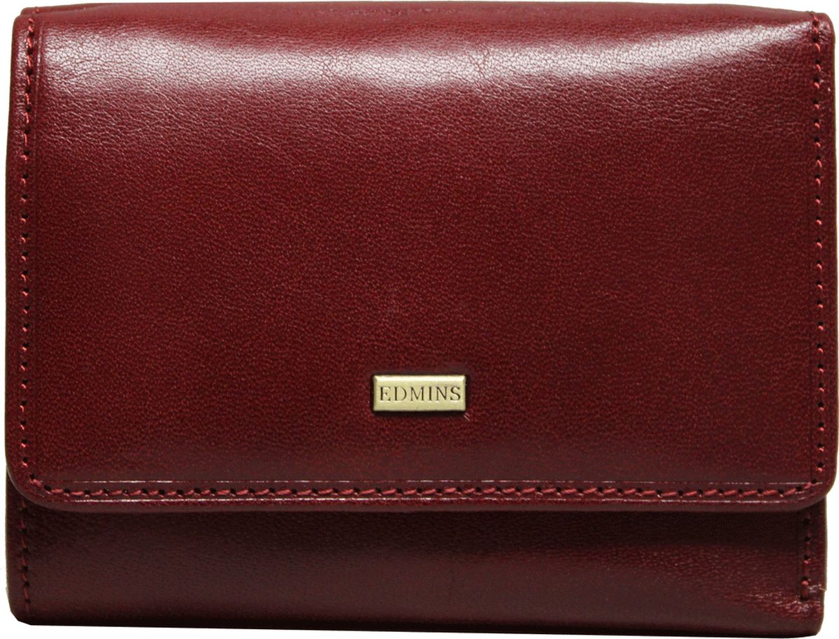 Портмоне женское Edmins, цвет: красный. 1505 ML ED1505 ML ED red Портмоне женское Edmins, цвет: красный. 1505 ML ED1505 ML ED redКомпактное портмоне Edmins выполнено из натуральной кожи с гладкой фактурой и оформлено металлическим элементом с символикой бренда. Модель закрывается клапаном на замок-кнопку и оснащено двумя кольцами для ключей на цепочках. Внутренний функционал: два отделение для купюр и 5 накладных кармашков для визиток и пластиковых карт. Отделение для мелочи закрывается на кнопку. В коллекциях кожгалантереи Edmins удачно сочетаются итальянская классика и шведский прагматизм, новаторство молодых дизайнеров и работы именитых мастеров, строгая цветовая гамма и смелые эксперименты с цветом. Изделия Edmins, разработанные в Италии, отличает высокое качество кожи, прекрасная износостойкость и актуальность коллекций. Изделие упаковано в фирменную коробку.