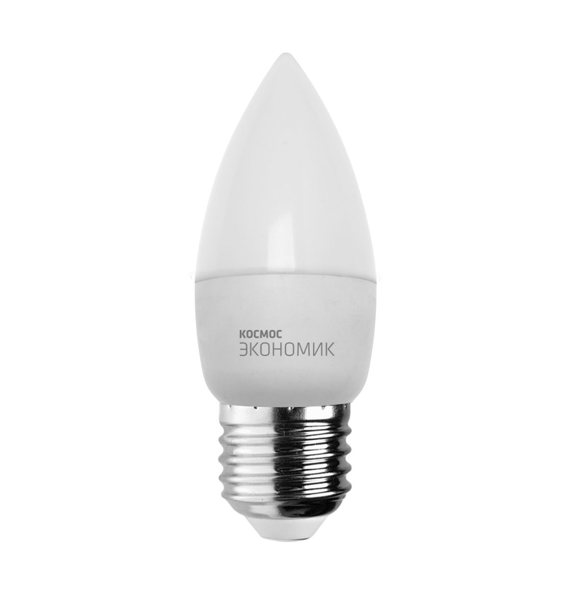 Лампа светодиодная Космос Свеча, 220V, холодный свет, цоколь Е27, 7.5WLkecLED7.5wCNE2745 Лампа светодиодная Космос Свеча, 220V, холодный свет, цоколь Е27, 7.5WLkecLED7.5wCNE2745Светодиодная лампа КОСМОС Замена стандартных ламп накаливания 60W Модель: СВЕЧА Цоколь: Стандарт (Е27) Потребляемая мощность: 7.5W Световой поток, лм: 600 Светодиоды: LED SMD 2835 Чип: Epistar Индекс цветопередачи: Ra>70 Напряжение: 220V Угол, град: 270 Размер лампы (мм): 37 х 99 Срок службы до 25 000 часов Температура использования -40+40С Цветность – 4500K Специальные возможности/особенности: ДЕКОРАТИВНАЯ СВЕТОДИОДНАЯ ЛАМПА СВЕЧА 7.5 Вт серии Космос Экономик является аналогом лампы накаливания 60 Вт. В основе лампы используются чипы от мирового лидера Epistar- что обеспечивает надежную и стабильную работу в течение всего срока службы (25 000 часов). До 90% экономии энергии по сравнению с обычной лампой накаливания (сопоставимы по размеру); стабильный световой поток в течение всего срока службы; экологическая безопасность (не содержит ртути и тяжелых металлов); мягкое и равномерное распределение света повышает зрительный комфорт и снижает...