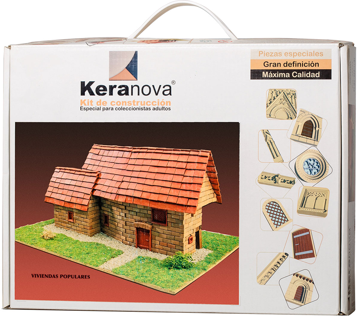 Keranova Конструктор Дома простолюдинов30333 Keranova Конструктор Дома простолюдинов30333Наборы для строительства Keranova позволяют почувствовать себя создателем архитектурных сооружений в полной мере. Средневековые замки и домики, башни, мельницы, береговые маяки – вы можете построить сами и украсить миниатюру по своему желанию. Некоторые модели выполнены в стандартном масштабе и являются точной копией оригинала. В ассортименте представлены модели с разным уровнем сложности. Высокое качество натуральных материалов, достоверность моделей, а также возможность создания миниатюры по своему проекту создают уникальную возможность для реализации творческого начала вне зависимости от возраста и опыта. В состав набора входят: - каркас модели из бумаги, - основа для миниатюры из фанеры, - набор кирпичиков и черепицы из глины разного размера и разной фактуры (8 температурных режимов обжига кирпичиков), - имитация грунта (песок), имитация растительности (исландский мох – материал устойчивый к естественному разрушению), - имитация украшений фасадов и...