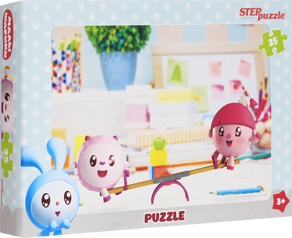 Step Puzzle Пазл для малышей Малышарики 9114591145 Step Puzzle Пазл для малышей Малышарики 9114591145Пазл для малышей Step Puzzle Малышарики создан по мотивам мультфильма Малышарики.История рассказывает о Малышариках — маленьких шарообразных существах, которые только начинают познавать окружающий мир. Собрав этот пазл, состоящий из 35 элементов, вы получите картинку с изображением персонажей-малышариков. Пазл - великолепная игра для семейного досуга. Сегодня собирание пазлов стало особенно популярным, главным образом, благодаря своей многообразной тематике, способной удовлетворить самый взыскательный вкус. Для детей это не только интересно, но и полезно. Собирание пазла развивает мелкую моторику ребенка, тренирует наблюдательность, логическое мышление, знакомит с окружающим миром, с цветом и разнообразными формами.