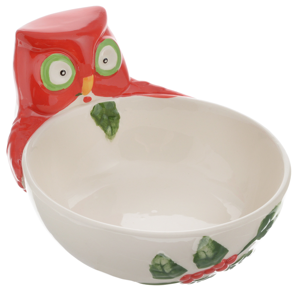 Салатник House & Holder Сова, цвет: красный, 330 млDP-B63-131985B/E_красный Салатник House & Holder Сова, цвет: красный, 330 млDP-B63-131985B/E_красныйКруглый салатник House & Holder Сова изготовлен из высококачественной керамики. Изделие прекрасно подойдет для сервировки ягод, овощей и фруктов, салатов и других продуктов. Салатник House & Holder Сова станет отличным дополнением к коллекции вашей кухонной посуды. Высота салатника с учетом фигурки: 10 см.
