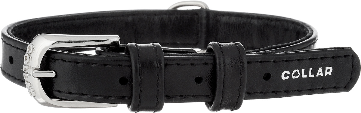 Ошейник для собак CoLLaR Glamour, цвет: черный, ширина 1,5 см, обхват шеи 27-36 см32701 Ошейник для собак CoLLaR Glamour, цвет: черный, ширина 1,5 см, обхват шеи 27-36 см32701Ошейник CoLLaR Glamour изготовлен из натуральной кожи, устойчивой к влажности и перепадам температур. Клеевой слой, сверхпрочные нити, крепкие металлические элементы делают ошейник надежным и долговечным. Изделие отличается высоким качеством, удобством и универсальностью. Размер ошейника регулируется при помощи металлической пряжки. Имеется металлическое кольцо для крепления поводка. Ваша собака тоже хочет выглядеть стильно! Такой модный ошейник станет для питомца отличным украшением и выделит его среди остальных животных. Минимальный обхват шеи: 27 см. Максимальный обхват шеи: 36 см. Ширина ошейника: 1,5 см.