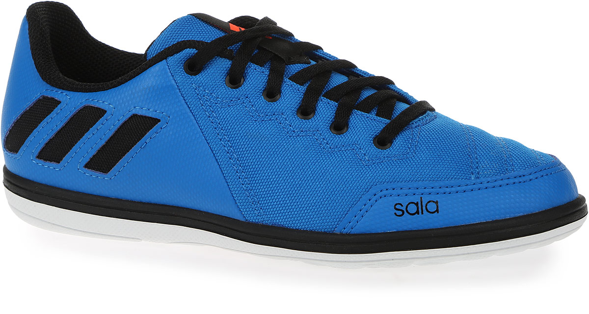 Бутсы детские Adidas Messi 16,4 Street J, цвет: синий, черный. Размер 4,5 (36)S79655 Бутсы детские Adidas Messi 16,4 Street J, цвет: синий, черный. Размер 4,5 (36)S79655Детские бутсы Adidas Messi 16.4 Street J предназначены для игры в футбол. Легкий верх Messi Touch из прочного текстиля и полимера обеспечивает необходимую поддержку стопы, лучший контроль мяча и надежную посадку. Модель имеет удобную шнуровку. Вулканизированная подошва обеспечивает отличное сцепление с прорезиненными поверхностями и асфальтом. Язычок украшен логотипом фирмы Adidas.