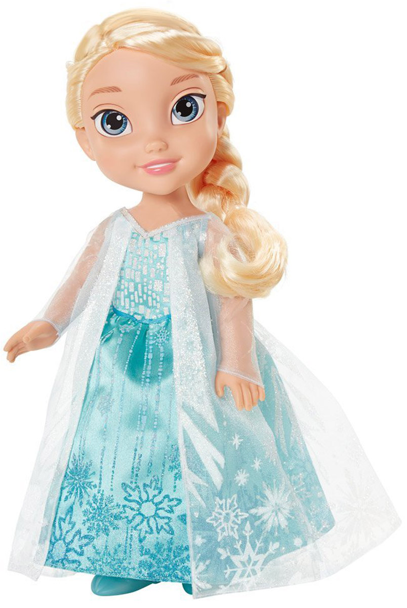 Disney Frozen Кукла Малышка Эльза310020-91383_Toddler Elsa Disney Frozen Кукла Малышка Эльза310020-91383_Toddler ElsaКукла Disney Frozen Малышка Эльза - это милая куколка, которая создана по образу героини популярного диснеевского мультфильма Холодное сердце. У Эльзы большие и яркие глаза, милые и аккуратные черты лица, на щечках - розовый румянец, а губки переливаются нежно- розовым цветом. У юной принцессы подвижные ручки и ножки. Также Эльза может поворачивать голову. Тело куколки изготовлено из прочного материала, поэтому она хорошо принимает различные позы, в которых без труда сможет застыть во время игры. Эльза одета в светло-бирюзовое длинное платье из блестящей ткани. Легкая полупрозрачная накидка белого цвета делает образ маленькой принцессы нарядным и торжественным. У Эльзы длинные белоснежные волосы, которые можно заплетать в косы или пучки, или же оставить распущенными. С куклой вы сможете придумать множество игровых сюжетов, а также воплотить в жизнь любимые моменты из мультфильма Холодное сердце.