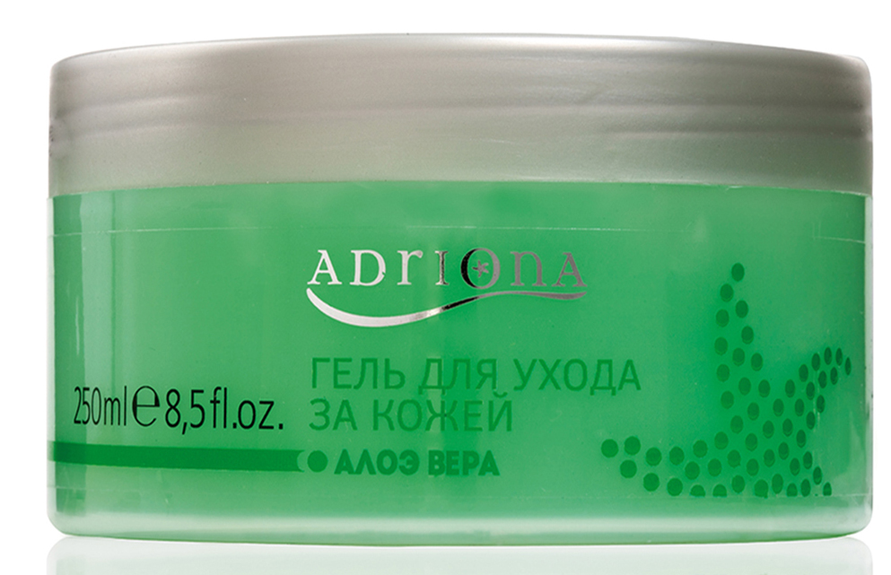 Adriona Гель для ухода за кожей Алоэ вера с глицерином , 250МЛ10371 Adriona Гель для ухода за кожей Алоэ вера с глицерином , 250МЛ10371100% натуральный продукт. Гель восстанавливает и поддерживает естественную влажность кожи. Производится из растения алоэ вера, имеющего очень высокую концентрацию полезных веществ, витаминов, аминокислот и ферментов. Содержит витамины А, В1, В2, В3, В6, В9, В12, С и Е, а также фолиевую кислоту, магний, калий, цинк, медь, кальций и железо; ферменты (протеазы, липазы, целлюлозы); фенолы, облегчающих протекание воспалительных процессов; сапонины, обладающих противомикробными свойствами; алоин и эмодин, которые являются мощными обезболивающими и антибактерицидными веществами. Гель уменьшает воспаления, покраснения и раздражения. Особенно рекомендуется к применению после депиляции. Кожные покровы регенерируются за счет образования фибробластов - клеток, участвующих в формировании волокон соединительной ткани. Глицерин - вещество, использующееся в косметических средствах, для борьбы с сухостью кожи благодаря прекрасным увлажняющим и смягчающим свойствам. Незаменим при лечении трещин и...