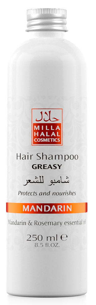 Milla Halal Cosmetics Шампунь для жирных волос с маслами мандарина и розмарина MILLA MANDARIN 250МЛ10766 Milla Halal Cosmetics Шампунь для жирных волос с маслами мандарина и розмарина MILLA MANDARIN 250МЛ10766100% натуральный продукт. Шампунь для жирных волос, благодаря входящему в его состав масла листьев Розмарина, которое имеет мощный лечебный эффект, используется для укрепления ослабленных волос. В процессе использования масла листьев розмарина происходит стимуляция роста волос, укрепляются волосяные луковицы, одновременно увлажняется и насыщается витаминами кожа головы, что способствует дезинфекции и устранению перхоти. Розмарин также препятствует выпадению волос и появлению седины.