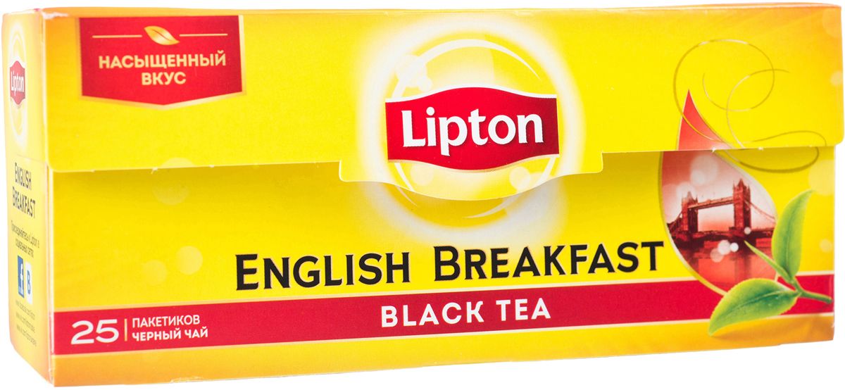 Lipton Черный чай English Breakfast 25 шт21072021 Lipton Черный чай English Breakfast 25 шт21072021Крепкий и бодрящий чай Lipton English Breakfast – это идеальный напиток для начала дня, который подарит энергию, силы и вдохновение, настроит на нужную волну с самого утра. Вкус, пробуждающий, как первый луч солнца, – что может быть лучше? Одна чашка высококачественного черного чая с насыщенным вкусом и благородным, мягким ароматом взбодрит в утренние часы и сделает ваше пробуждение комфортным, а день максимально продуктивным.