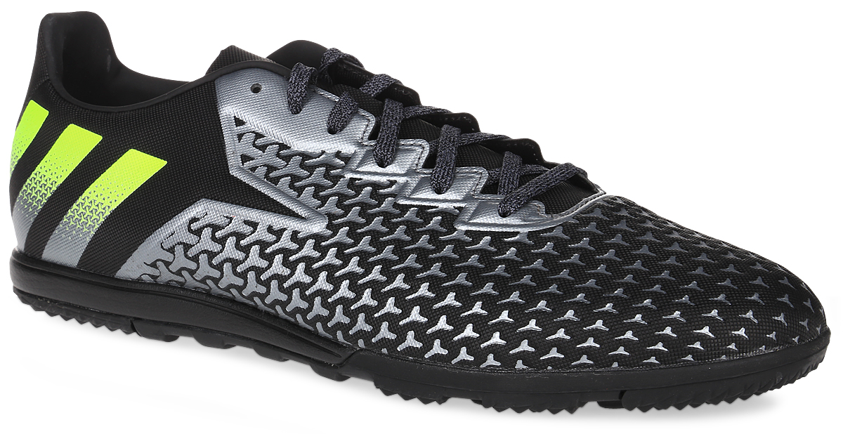 Бутсы мужские Adidas Ace 16.2 cage, цвет: черный, серый, желтый. Размер 10,5 (44)S31930 Бутсы мужские Adidas Ace 16.2 cage, цвет: черный, серый, желтый. Размер 10,5 (44)S31930Футбольные бутсы Adidas Ace 16.2 cage применяются для игры на искусственных полях. Резиновая подошва адаптирована для уверенного дрибблинга и превосходного сцепления с жесткими искусственными поверхностями. Верх бутс выполнен из прочного искусственного материала. Внутри также искусственный материал и текстиль. Сбоку классические три полоски фирмы Adidas.