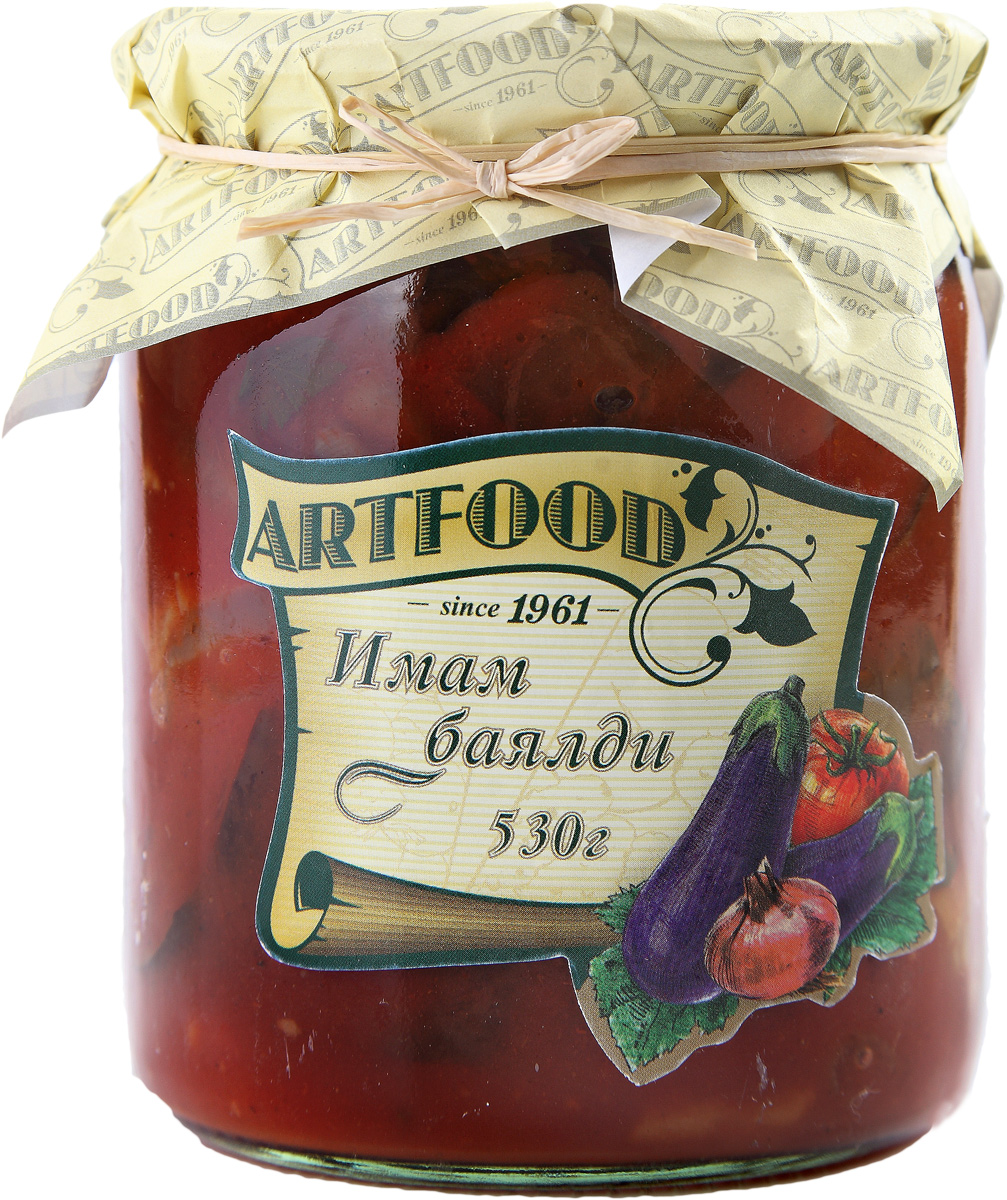 Artfood имам баялди, 530 г23001110200005 Artfood имам баялди, 530 г23001110200005Компания Артфуд была основана в 1995 г на базе Арташатского Консервного Завода и на сегодняшний день является одной из крупнейших компаний в Армении и имеет доминирующие позиции в сфере консервированной продукции. Не содержит консервантов, искусственных ароматизаторов и красителей.