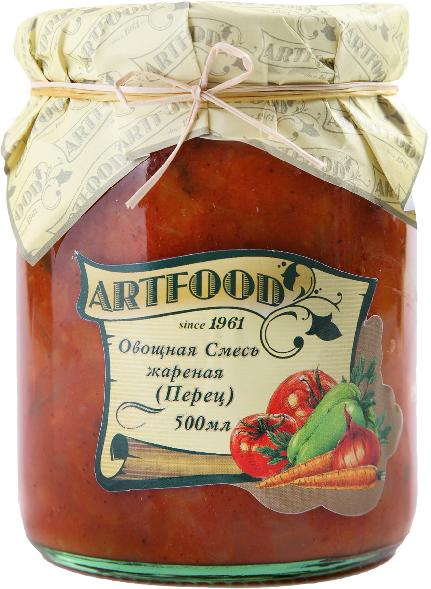 Artfood овощная смесь жареная, 500 мл23001110200009 Artfood овощная смесь жареная, 500 мл23001110200009Компания Артфуд была основана в 1995 г на базе Арташатского Консервного Завода и на сегодняшний день является одной из крупнейших компаний в Армении и имеет доминирующие позиции в сфере консервированной продукции. Не содержит консервантов, искусственных ароматизаторов и красителей.