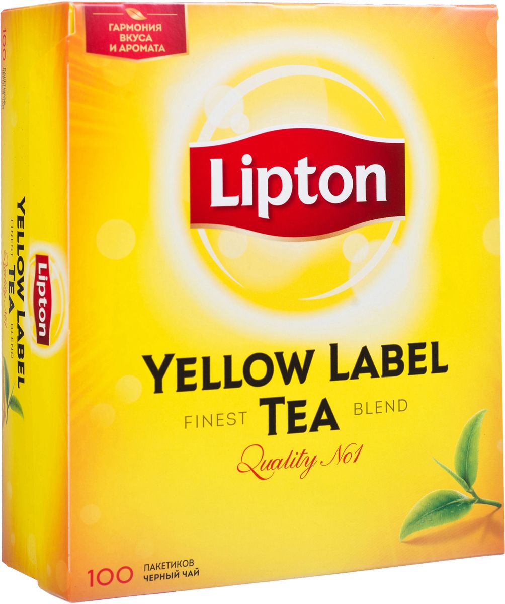 Lipton Yellow Label Черный чай Черный 100 шт67016388/65414854/20248358 Lipton Yellow Label Черный чай Черный 100 шт67016388/65414854/20248358Lipton Yellow Label - черный байховый чай в пакетиках для разовой заварки. Нежные чайные листочки, выращенные под теплыми лучами солнца, дарят чаю Lipton насыщенный вкус и превосходный богатый аромат. Специалисты Lipton внимательно следят за каждым этапом создания чая, начиная с рождения чайного листа и заканчивая купажированием, чтобы Вы могли в полной мере насладиться гармонией вкуса и аромата черного чая Lipton Yellow Label.