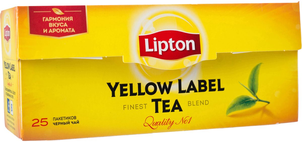 Lipton Yellow Label Черный чай Черный 25 шт67016453/65414856 Lipton Yellow Label Черный чай Черный 25 шт67016453/65414856Lipton Yellow Label - черный байховый чай в пакетиках для разовой заварки. Специалисты Lipton внимательно следят за каждым этапом создания чая, начиная с рождения чайного листа и заканчивая купажированием, чтобы Вы могли в полной мере насладиться гармонией вкуса и аромата черного чая Lipton Yellow Label. Нежные чайные листочки, выращенные под теплыми лучами солнца, дарят чаю Lipton насыщенный вкус и превосходный богатый аромат. Ощутите тепло солнца в каждой чашке чая Lipton.