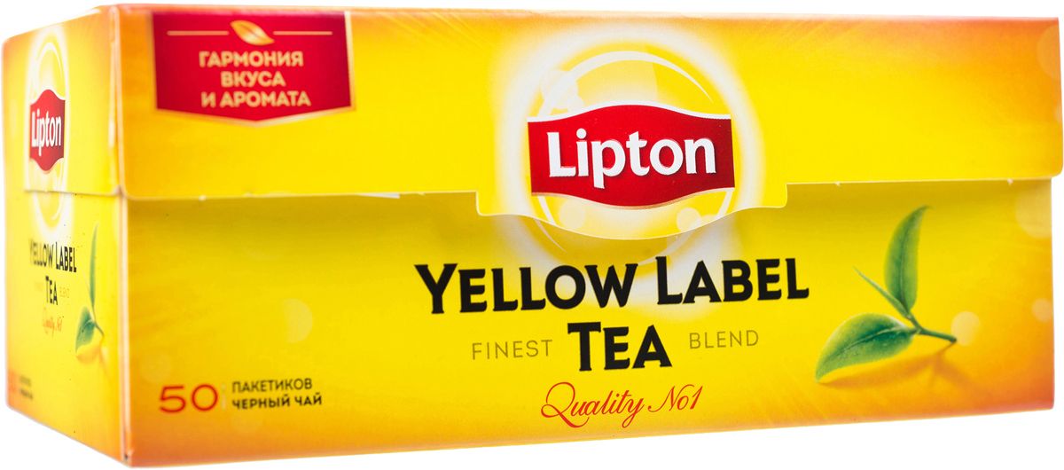 Lipton Yellow Label Черный чай Черный 50 шт65414858/10067006 Lipton Yellow Label Черный чай Черный 50 шт65414858/10067006Lipton Yellow Label - черный байховый чай в пакетиках для разовой заварки. Специалисты Lipton внимательно следят за каждым этапом создания чая, начиная с рождения чайного листа и заканчивая купажированием, чтобы Вы могли в полной мере насладиться гармонией вкуса и аромата черного чая Lipton Yellow Label. Нежные чайные листочки, выращенные под теплыми лучами солнца, дарят чаю Lipton насыщенный вкус и превосходный богатый аромат. Ощутите тепло солнца в каждой чашке чая Lipton.