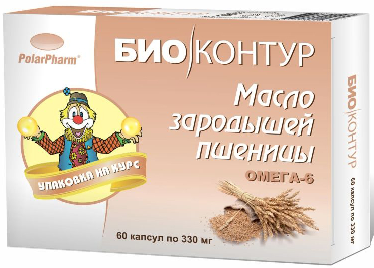 Масло зародышей пшеницы БиоКонтур, в капсулах 330 мг, №604607097011931 Масло зародышей пшеницы БиоКонтур, в капсулах 330 мг, №604607097011931Масло зародышей пшеницы БиоКонтур в капсулах 330 мг №60 способствует улучшению состояния кожных покровов, волос и ногтей способствует очищению организма и процессов вывода накопленных токсинов и других вредных веществ Состав: масло зародышей пшеницы, оболочка (желатин, глицерин (пластификатор), вода), витамин Е. Товар не является лекарственным средством. Могут быть противопоказания и следует предварительно проконсультироваться со специалистом.