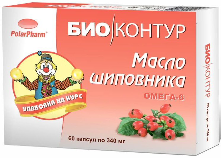 Масло шиповника БиоКонтур, в капсулах 340 мг, №604607097011948 Масло шиповника БиоКонтур, в капсулах 340 мг, №604607097011948Масло шиповника БиоКонтур в капсулах 340 мг №60 способствует повышению сопротивляемости инфекциям и иммунитету способствует укреплению стенок кровеносных сосудов способствует улучшению минерального и углеводного обмена Состав: масло шиповника, оболочка (желатин, глицерин (пластификатор), вода), витамин Е. Товар не является лекарственным средством. Могут быть противопоказания и следует предварительно проконсультироваться со специалистом.