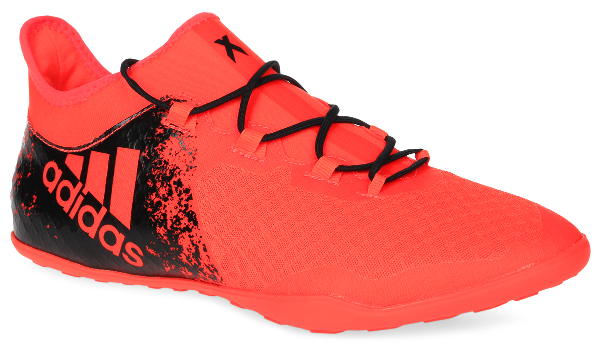 Кроссовки для футзала мужские Adidas X 16.2 court, цвет: оранжевый, черный. Размер 11,5 (45)BB4157 Кроссовки для футзала мужские Adidas X 16.2 court, цвет: оранжевый, черный. Размер 11,5 (45)BB4157Кроссовки Adidas X 16.2 court идеальны для мощной игры на полированных гладких поверхностях. Дышащий верх techfit, выполненный из искусственных материалов и текстиля, обеспечивает идеальную посадку без разнашивания и траты времени на шнуровку. Подошва Court Chaos для безупречного сцепления и взрывной скорости на гладких полированных поверхностях.