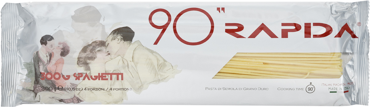 Rustichella паста Спагетти 90 секунд, 300 г88320 Rustichella паста Спагетти 90 секунд, 300 г88320Rustichella Спагетти 90 секунд - итальянская паста, которая производится исключительно из твердых сортов пшеницы. Благодаря низкому содержанию крахмала и высокому содержанию клейковины такие макаронные изделия не развариваются и становятся блестящими и упругими. Спагетти 90 секунд - инновационный продукт, который создан по уникальной технологии, позволяющей приготовить спагетти с идеальной консистенцией всего за полторы минуты. Rustichella - итальянская фирма, специализирующаяся на производстве макаронных изделий из твердых сортов пшеницы. Для изготовления макарон используется отборная пшеничная мука, замешанная с чистой горной водой, что придает макаронным изделиям уникальную консистенцию и вкус, который не сравнится ни с чем.