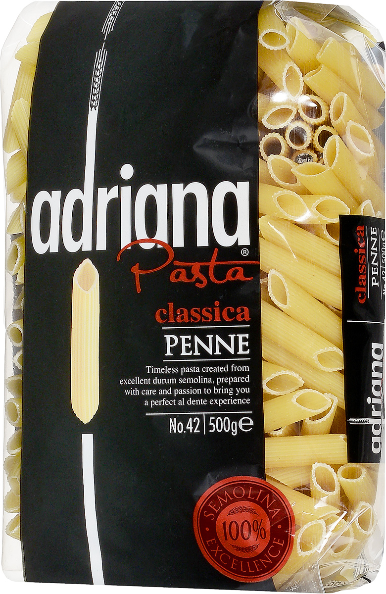 Adriana Penne паста, 500 г15002 Adriana Penne паста, 500 г15002Adriana - высококачественная паста из 100% семолины. Только 100% семолина или качественная мука из специальных твердых сортов пшеницы гарантирует, что паста, даже после превышения рекомендуемого времени приготовления, не разварится и не слипнется после охлаждения. Паста Adriana Penne - мгновенно узнаваемая и очень популярная. Трубчатая форма с наружными канавками может задержать больше соуса, вкус божественный. Можно подавать с мясом, овощами, сыром и соусом бешамель. Способ приготовления: варить макаронные изделия в кипящей подсоленной воде (1 литр воды на 100 грамм макаронных изделий). Можете добавить столовую ложку растительного масла. Варить в течение 8-10 минут, постоянно помешивая. В конце приготовления попробуйте. Слейте воду и подавайте на стол.