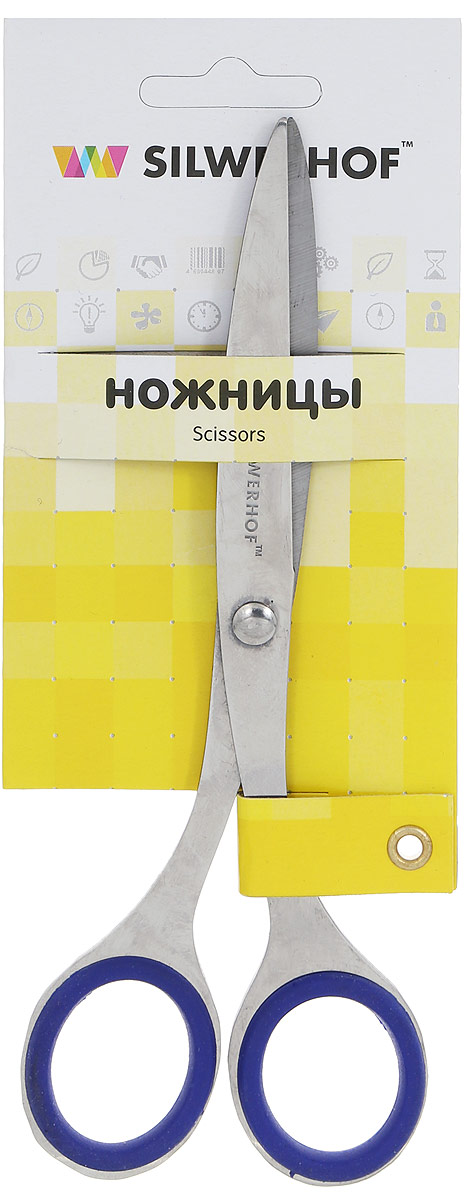 Silwerhof Ножницы офисные Prestigelinie 16,5 см450092 Silwerhof Ножницы офисные Prestigelinie 16,5 см450092Удобные и практичные офисные ножницы Silwerhof Prestigelinie могут использоваться как для домашних нужд, так и для работы в офисе. Предназначены для резки бумаги, картона, фотографий. Длинные и прямые стальные лезвия качественно заточены по всей длине и плотно прилегают друг к другу. Благодаря резиновым вставкам на кольцах ножницы не будут давить на пальцы и натирать.