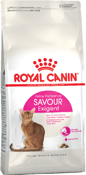 Корм сухой Royal Canin Exigent 35/30 Savoir Sensation, для кошек, привередливых к вкусу продукта, 10 кг471100 Корм сухой Royal Canin Exigent 35/30 Savoir Sensation, для кошек, привередливых к вкусу продукта, 10 кг471100Сухой корм Royal Canin Exigent 35/30 Savoir Sensation является полнорационным сбалансированным кормом для очень привередливых к вкусу продукта взрослых кошек в возрасте старше 1 года. Наличие индивидуальных пищевых предпочтений означает, что каждая кошка по-своему интерпретирует аромат, текстуру, вкус корма и ощущения после его потребления. Корм, помимо вкусовых качеств, обладает также рядом других оригинальных, специфических свойств. Особенности корма Royal Canin Exigent. Savor Sensation: - корм содержит два типа крокетов, различных по форме, текстуре и составу, обладающих взаимодополняющими свойствами; - особая рецептура корма обладает умеренной калорийностью, что помогает поддерживать идеальный вес кошки; - комплекс входящих в состав корма активных питательных веществ, включающий биотин и масло огуречника аптечного, способствует красоте шерсти кошки. Royal Canin - лидер на рынке производства рационов для собак и кошек, ...