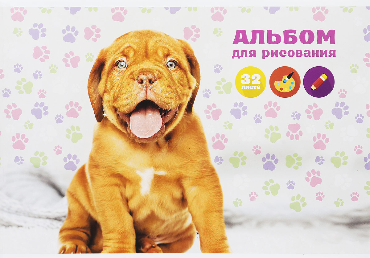 ArtSpace Альбом для рисования So Cute Собака 32 листаА32_9079_собака ArtSpace Альбом для рисования So Cute Собака 32 листаА32_9079_собакаАльбом для рисования ArtSpace So Cute. Собака порадует маленького художника и вдохновит его на творчество. Высокое качество бумаги позволяет карандашам, фломастерам и краскам ровно ложиться на поверхность и не растекаться по листу. Способ крепления - две металлические скрепки. В альбоме 32 листа. Во время рисования совершенствуется ассоциативное, аналитическое и творческое мышления. Занимаясь изобразительным творчеством, ребенок тренирует мелкую моторику рук, становится более усидчивым и спокойным и, конечно, приобщается к общечеловеческой культуре.