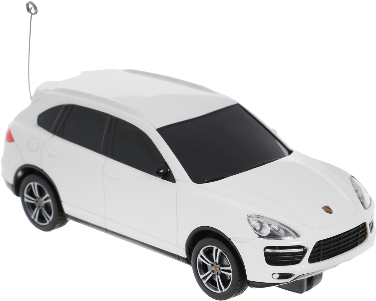 Rastar Радиоуправляемая модель Porsche Cayenne Turbo цвет белый масштаб 1/3250300-RASTAR_белый Rastar Радиоуправляемая модель Porsche Cayenne Turbo цвет белый масштаб 1/3250300-RASTAR_белыйРадиоуправляемая модель Rastar Porsche Cayenne Turbo является точной копией настоящего автомобиля в масштабе 1/32. Управление автомобилем происходит с помощью удобного пульта. Машина двигается вперед и назад, поворачивает направо, налево и останавливается. Колеса игрушки прорезинены и обеспечивают плавный ход, машинка не портит напольное покрытие. Пульт управления работает на частоте 27 MHz. Радиоуправляемые игрушки способствуют развитию координации движений, моторики и ловкости. Ваш ребенок часами будет играть с моделью, придумывая различные истории и устраивая соревнования. Порадуйте его таким замечательным подарком! Машина работает от 3 батареек напряжением 1,5V типа АА (не входят в комплект). Пульт управления работает от 2 батареек напряжением 1,5V типа АА (не входят в комплект).