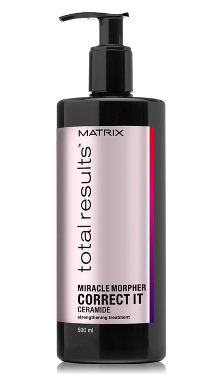 Matrix Total Results Miracle Morphers Correct It Ceramide Концентрат керамидов, 500 млP1094300 Matrix Total Results Miracle Morphers Correct It Ceramide Концентрат керамидов, 500 млP1094300Концентрат Miracle Mopher Correct It Ceramide (Миракл Морфер Коррект ит Керамид™) для профессиональных услуг с керамидами. Воздействует на ломкие, пористые волосы, укрепляя их, помогает бороться с ломкостью.