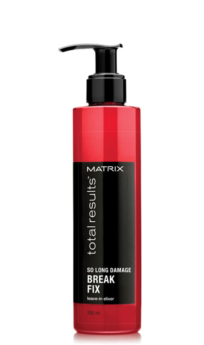 Matrix Total Results So Long Damage Несмываемый эликсир Break Fix, 200 млP1087800 Matrix Total Results So Long Damage Несмываемый эликсир Break Fix, 200 млP1087800Несмываемый эликсир So Long Damage Break Fix (Соу Лонг Дэмэдж Брейк Фикс) помогает восстановить повреждённые участки для тотально сильных волос.
