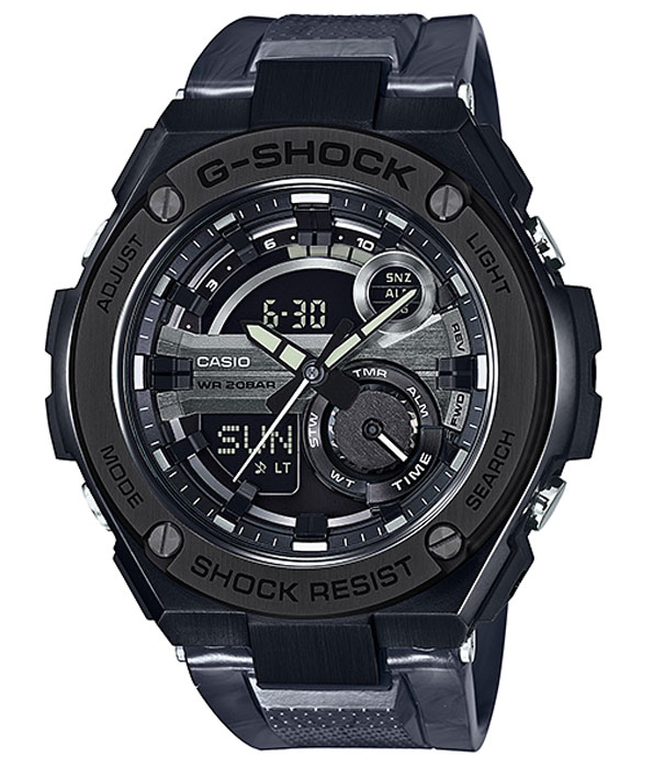 Часы наручные мужские Casio G-Shock, цвет: черный. GST-210M-1AGST-210M-1A Часы наручные мужские Casio G-Shock, цвет: черный. GST-210M-1AGST-210M-1AКомбинированные стрелочные + электронные