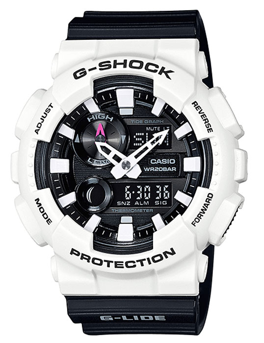 Часы наручные мужские Casio G-Shock, цвет: белый, черный. GAX-100B-1AGAX-100B-1A Часы наручные мужские Casio G-Shock, цвет: белый, черный. GAX-100B-1AGAX-100B-1AКомбинированные стрелочные + электронные