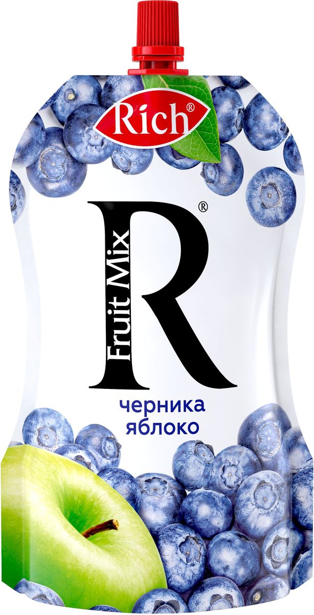 Rich Fruit Mix Яблоко Черника, 200 г729301 Rich Fruit Mix Яблоко Черника, 200 г729301Попробуйте вкусное и густое пюре из натуральных фруктов - необычный и изысканный десерт без добавления сахара и консервантов. А благодаря удобной упаковке его легко можно взять с собой в дорогу, на работу или на учебу. Для питания детей с 3-х лет.