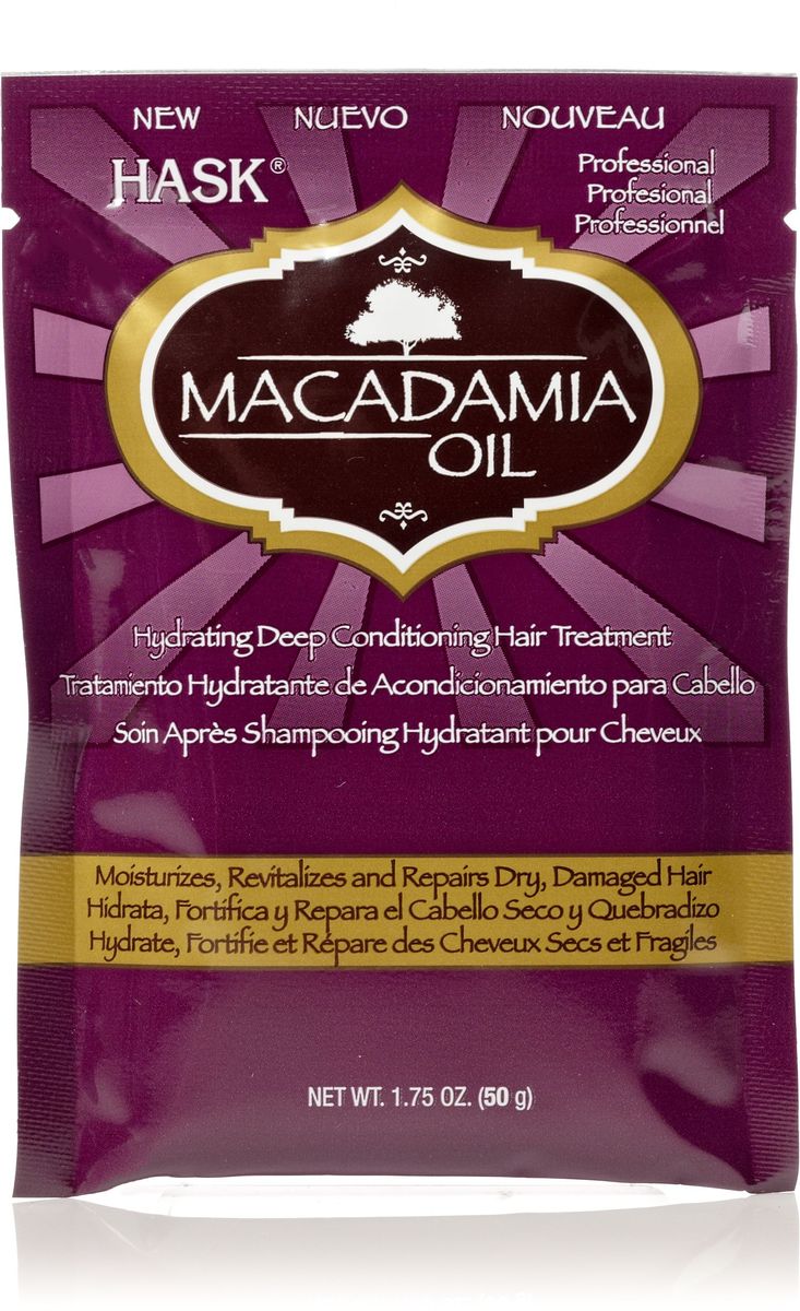 HASK Увлажняющая маска с маслом Макадамии, 50 г33305A HASK Увлажняющая маска с маслом Макадамии, 50 г33305AУвлажняющая маска с маслом Макадамии восстанавливает сухие и поврежденные волосы. Масло макадамии глубоко проникает в кутикулу волоса, делает даже самые поврежденные волосы мягкими и невероятно блестящими.
