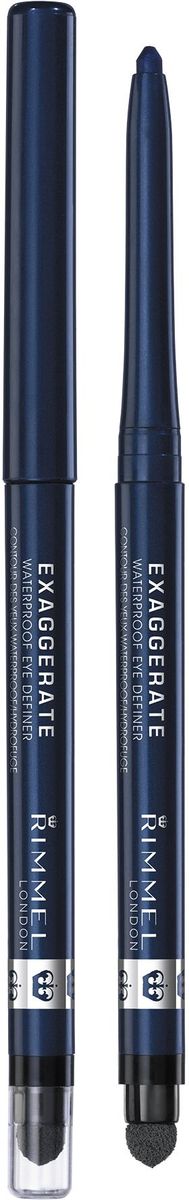 Rimmel Карандаш для глаз Exaggerate Waterproof Eye Definer, тон № 230 (dark blue), 0,28 г34004961230 Rimmel Карандаш для глаз Exaggerate Waterproof Eye Definer, тон № 230 (dark blue), 0,28 г34004961230Точность жидкой подводки и лёгкость карандаша Выдвигающийся стержень, аппликатор для растушевки, встроенная точилка Бархатистая формула, интенсивный цвет, стойкий результат Подходит для чувствительных глаз