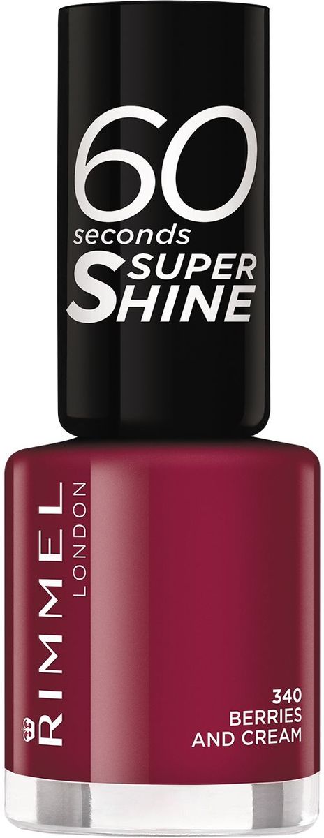 Rimmel Лак для ногтей 60 Seconds Super Shine, тон № 340, 8 мл34778209340 Rimmel Лак для ногтей 60 Seconds Super Shine, тон № 340, 8 мл34778209340Формула лака для ногтей 60 seconds Super Shine с аргановым и оливковым маслами для интенсивного ухода за ногтями Технология 3-в-1: базовое покрытие, насыщенный цвет и верхнее покрытие - одним движением кисточки! Удобная широкая кисточка Xpress Brush™ для удобного нанесения лака Одна маленькая бутылочка дает суперблеск и стойкий цвет до 10 дней! Высыхает за 60 секунд!