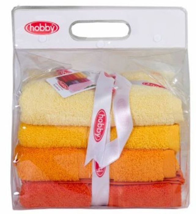 Набор полотенец Hobby Home Collection Rainbow, цвет: желтый, оранжевый, темно-оранжевый, 50 х 90 см, 4 шт1501001193 Набор полотенец Hobby Home Collection Rainbow, цвет: желтый, оранжевый, темно-оранжевый, 50 х 90 см, 4 шт1501001193Набор Hobby Home Collection Rainbow состоит из четырех махровых полотенец, выполненных из натурального 100% хлопка. Изделия мягкие, отлично впитывают влагу, быстро сохнут, сохраняют яркость цвета и не теряют форму даже после многократных стирок. Полотенца Hobby Home Collection Rainbow очень практичны и неприхотливы в уходе. Они легко впишутся в любой интерьер благодаря своей нежной цветовой гамме. Размер полотенец: 50 х 90 см.