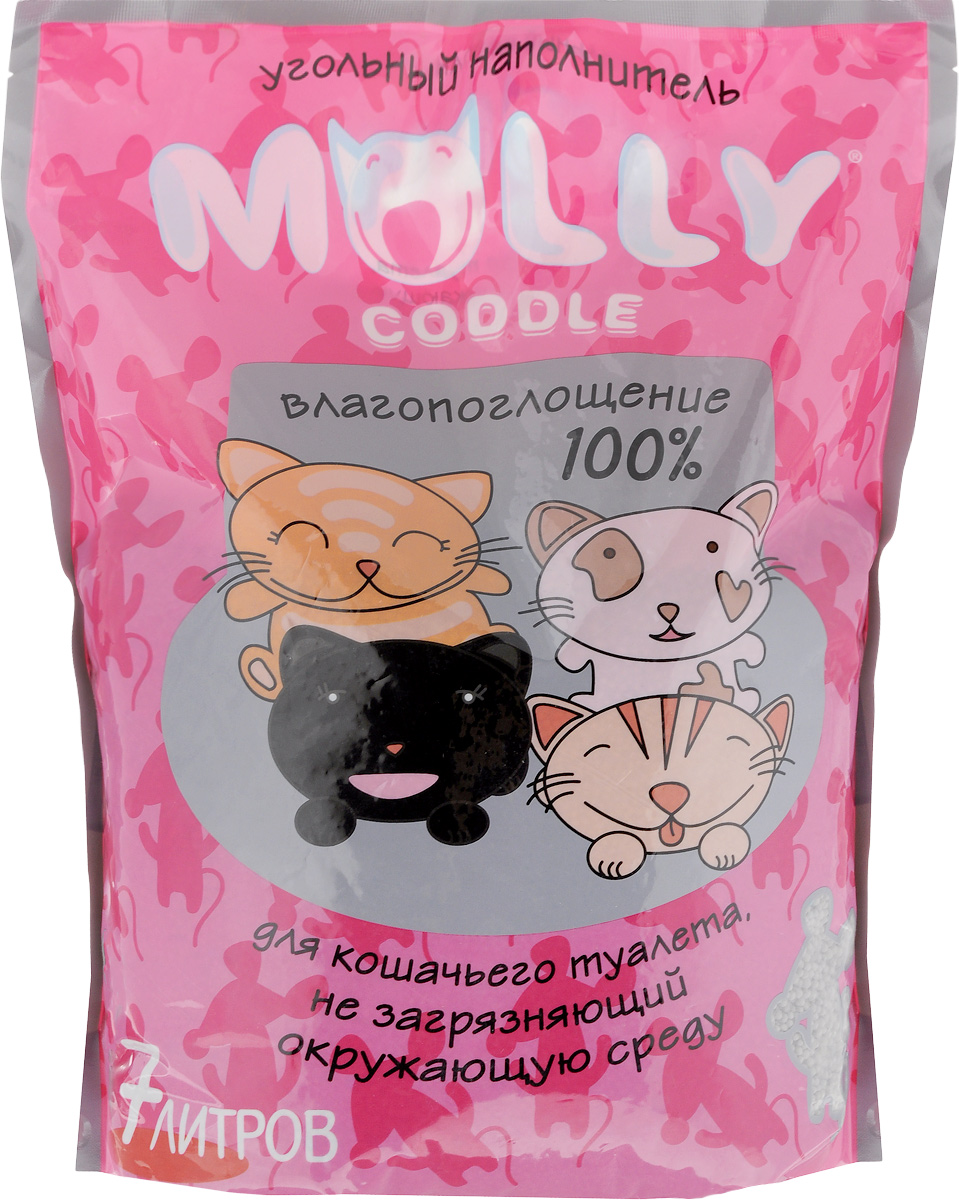 Наполнитель для кошачьего туалета Molly coddle, угольный, 7 л1728 Наполнитель для кошачьего туалета Molly coddle, угольный, 7 л1728Угольный наполнитель Molly coddle на 100% изготовлен из натурального сырья и поэтому безопасен для окружающей среды, домашних животных и человека. Наполнитель за счет специальной обработки активированным углем состоит из большого количества микропор, обладает моментальной впитываемостью, быстро комкуется, не рассыпается во время уборки, что уменьшает затраты при смене наполнителя. Экологически безопасен и безвреден в испоьзовании: наполнитель состоит на 50% из активированного угля и на 30% из бентонитовой глины. Это природные вещества, и поэтому при утилизации наполнитель не загрязняет окружающую среду. При попадании в почву наполнитель используется как удобрение. Не токсичен, не имеет запаха, смертелен для микробов и бактерий.