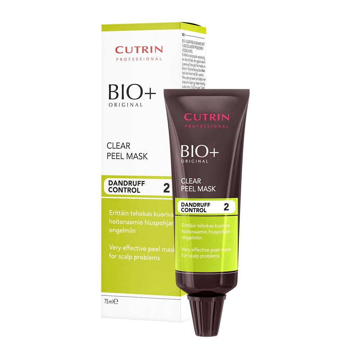 Cutrin Bio+ Очищающая маска от перхоти, 75 млCUD06-14802 Cutrin Bio+ Очищающая маска от перхоти, 75 млCUD06-14802Перхоть – не только неприятное явление, но и признак нарушения работы сальных желез. Белесые чешуйки даже в небольшом количестве портят внешний вид волос и делают прическу неопрятной. Очищающая маска от перхоти Bio+ обладает отшелушивающими свойствами и производит эффект пилинга – глубоко очищает кожу и восстанавливает ее липидный баланс. Применение маски полностью избавляет от перхоти, устраняет зуд и раздражения. Специалисты рекомендуют использовать данное средство в комплексе с шампунем и активным лосьоном Cutrin для достижения максимального результата.
