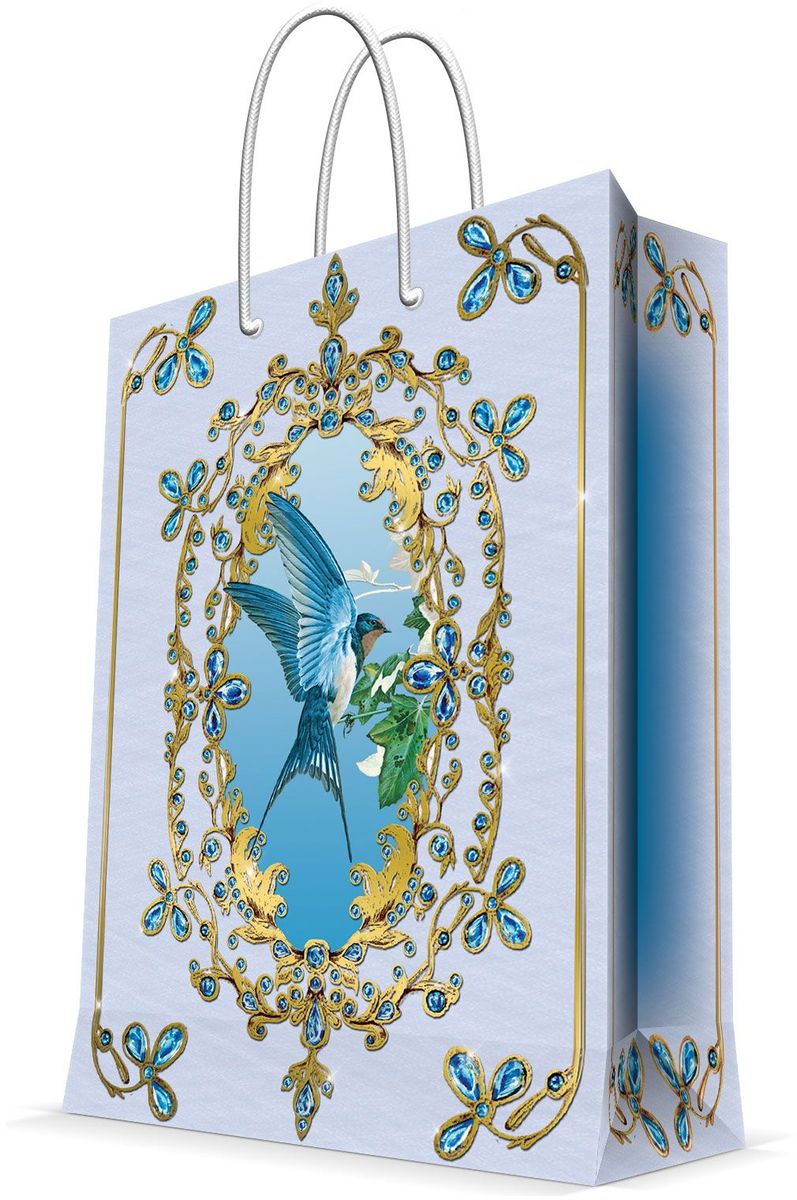 Пакет подарочный Magic Home Ласточка, 26 х 32,4 х 12,7 см44221 Пакет подарочный Magic Home Ласточка, 26 х 32,4 х 12,7 см44221Подарочный пакет Magic Home, изготовленный из плотной бумаги, станет незаменимым дополнением к выбранному подарку. Дно изделия укреплено картоном, который позволяет сохранить форму пакета и исключает возможность деформации дна под тяжестью подарка. Пакет выполнен с глянцевой ламинацией, что придает ему прочность, а изображению - яркость и насыщенность цветов. Для удобной переноски имеются две ручки в виде шнурков. Подарок, преподнесенный в оригинальной упаковке, всегда будет самым эффектным и запоминающимся. Окружите близких людей вниманием и заботой, вручив презент в нарядном, праздничном оформлении. Плотность бумаги: 140 г/м2.