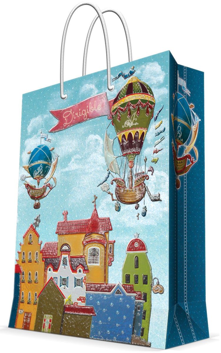 Пакет подарочный Magic Home Дирижабли в лето, 26 х 32,4 х 12,7 см44234 Пакет подарочный Magic Home Дирижабли в лето, 26 х 32,4 х 12,7 см44234Подарочный пакет Magic Home, изготовленный из плотной бумаги, станет незаменимым дополнением к выбранному подарку. Дно изделия укреплено картоном, который позволяет сохранить форму пакета и исключает возможность деформации дна под тяжестью подарка. Пакет выполнен с глянцевой ламинацией, что придает ему прочность, а изображению - яркость и насыщенность цветов. Для удобной переноски имеются две ручки в виде шнурков. Подарок, преподнесенный в оригинальной упаковке, всегда будет самым эффектным и запоминающимся. Окружите близких людей вниманием и заботой, вручив презент в нарядном, праздничном оформлении. Плотность бумаги: 140 г/м2.